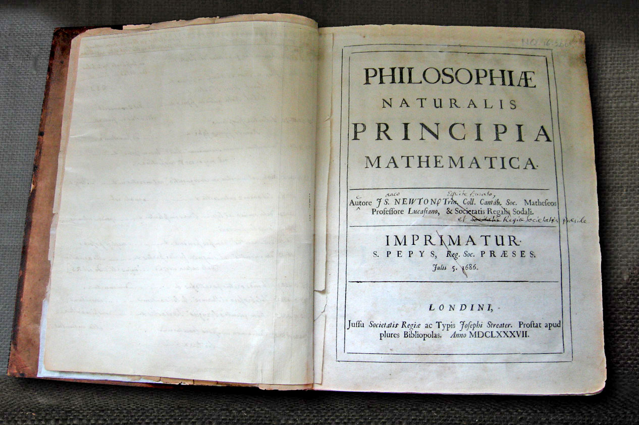 La prima edizione dei Philosophiae Naturalis Principia Mathematica di Sir Isaac Newton