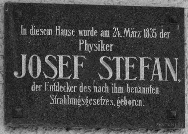 Targa commemorativa di Stefan
