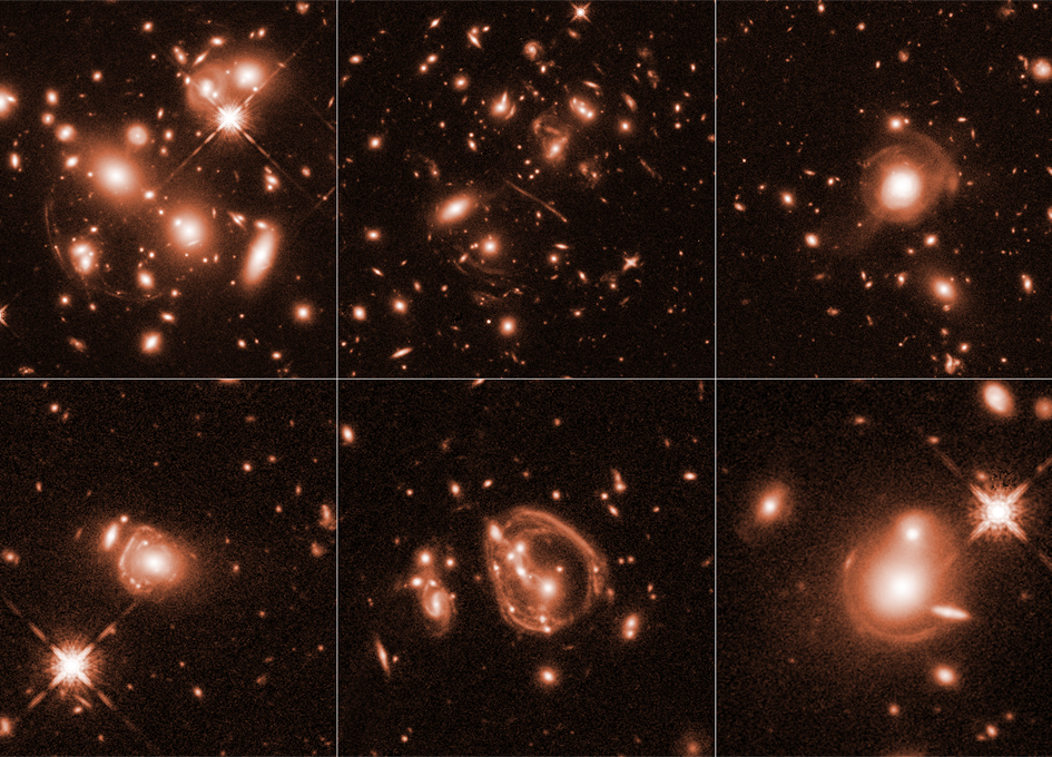 Lenti gravitazionali osservate in infrarosso. Crediti  STSCI