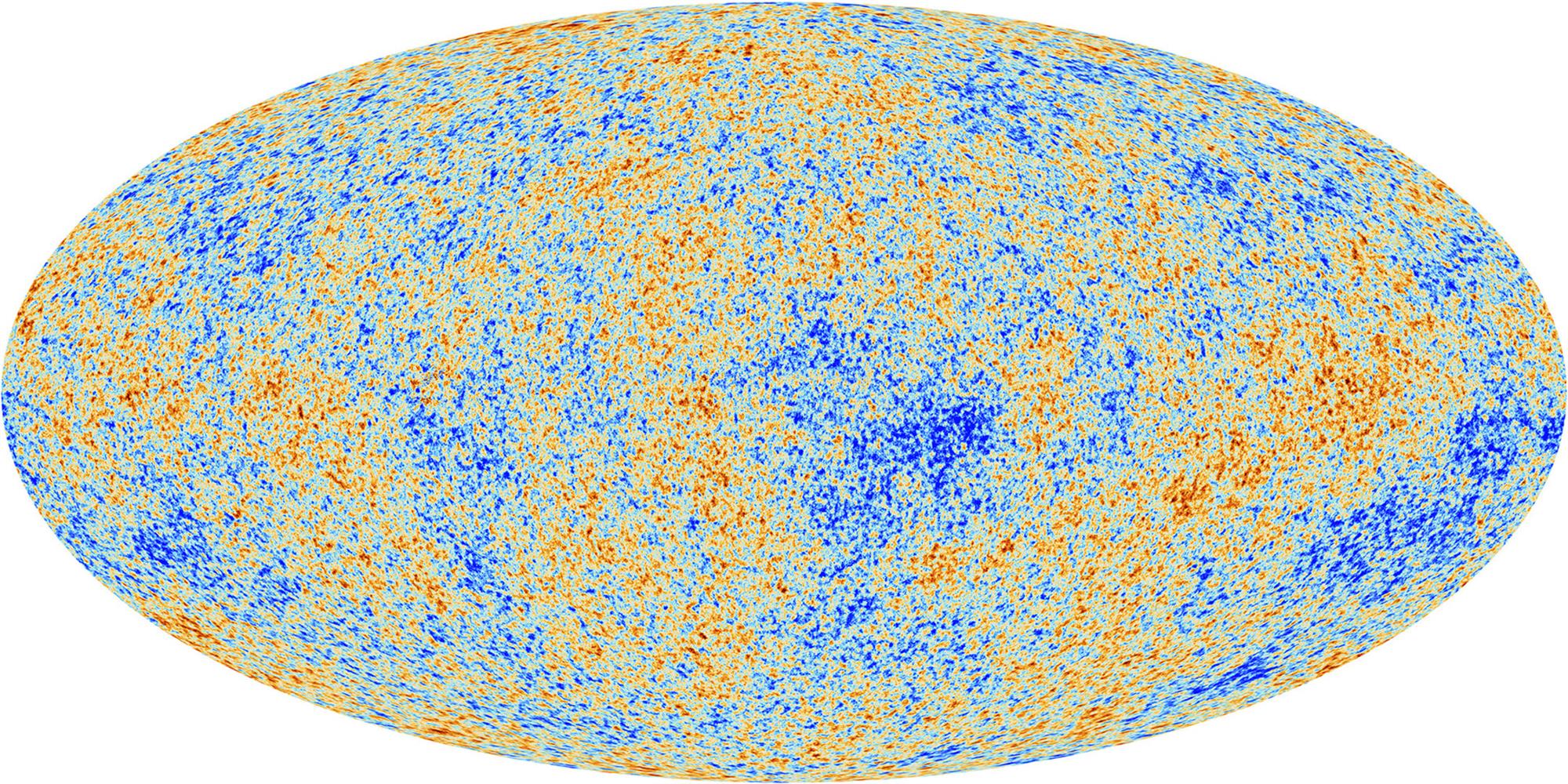 La struttura della Radiazione Cosmica di Fondo. Crediti ESA-Planck