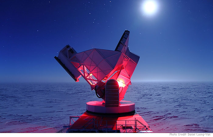 South Pole Telescope. Crediti NASA LAMBDA