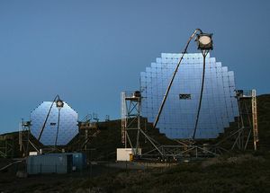 I telescopi MAGIC. Crediti Max Planck Institute fur Phisik