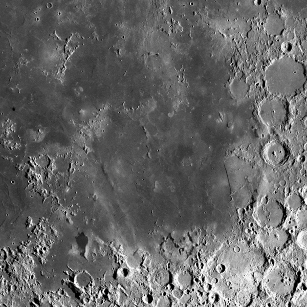 Animazione che mostra come poteva apparire il Mare Nubium iniziale rispetto a oggi. Immagine NASA-LRO, animazione AstronomiAmo