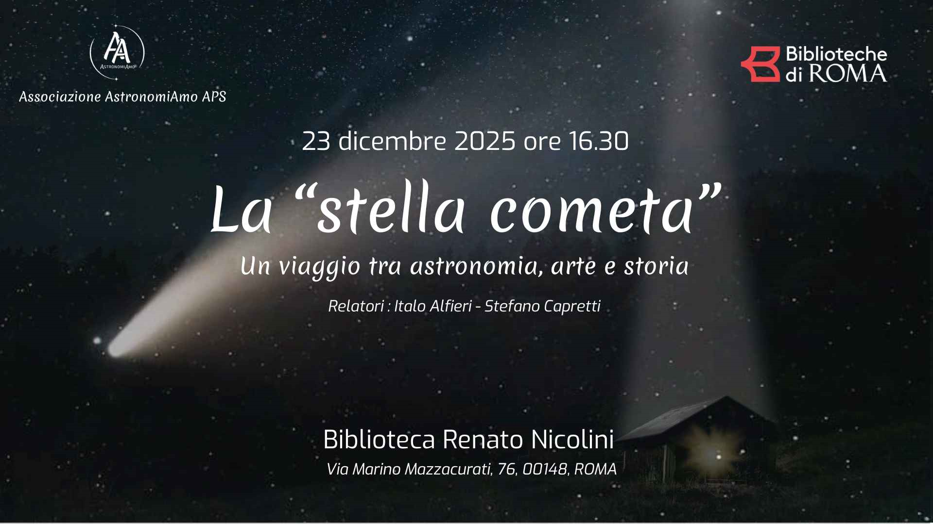 23 dicembre 2025 - La "Cometa di Natale" alla biblioteca Renato Nicolini