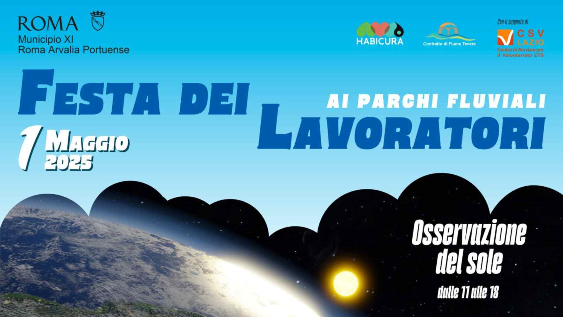 AstronomiAmo il 1 maggio a Parco Magliana (RM)